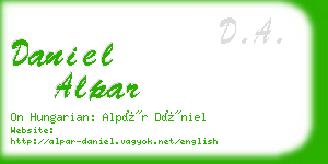 daniel alpar business card